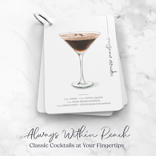 Illustrated Mixology Cocktail Recipe Cards - Bar Cart Accessories, Decor by Modern Day Art - Used condition - Image 9