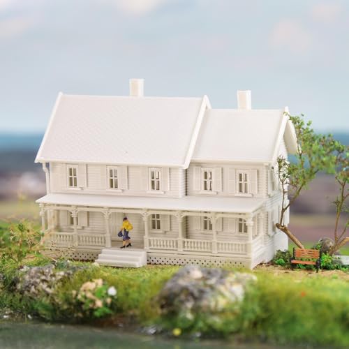 Kit maquette de train Diorama JZN5889JJ maison deux étages - 2