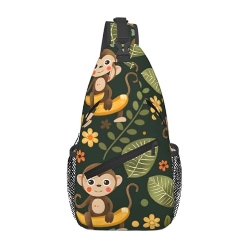 Mochila tipo sling para mujer y hombre, liviana y ajustable