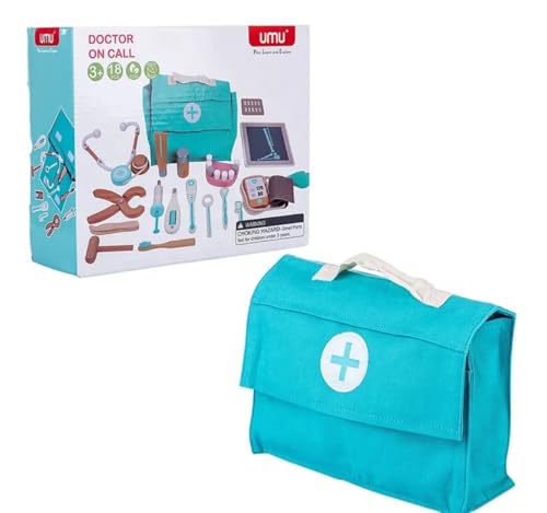 Image of Doctor On Call Play Set - 19-Piece Medical Kit for Kids with Realistic Instruments | Ideal for Ages 3+ | Encourages Imaginative Play & Learning | Complete Doctor Kit for Boys & Girls, Dr kit