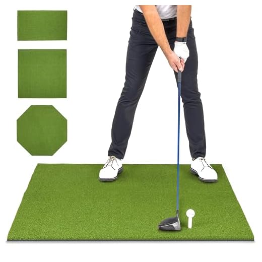GoSports Golf Hitting Mat Artificial Turf Mat for Indoor/Outdoor Practice Includes 3 Rubber Tees - Standard, PRO, or ELITE