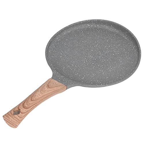 Socobeta Pancake Frying Pan Rapid Heat Conduction Prevents Stick Griddle Pan with Magnetic Base for Omelets Steak Hamburger (24cm/9.4in)