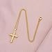 BRIGHTWINST Fashion Cubic Zirconia Cross Pendant Necklace Gold Color Stainless Steel Chain Women Jesus Christian Jewelry PTPNU1010