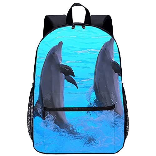 Sac à dos dauphin 3D spacieux pour soulager le dos des écoliers et des adultes actifs