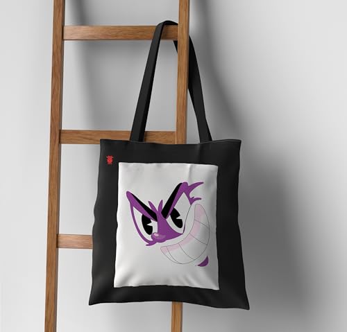 Image of ZORI Black Tote Bag With Pocket Printed Designed Canvas Tote Bags For Women large capacity,Tote bag For Shopping, College, Travel, More Canvas Handbag For Unisex Bag
