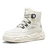 [ZJEJ] バイクシューズ 厚底 メンズ 防寒 バイクブーツ ライディングシューズ ハイ トップ プロテクトシュ ー ズ ライダーブーツ ワークブ ーツ アウトドア おしゃれ ダイヤル式 滑り止め 厚底 耐磨耗性 バ イ ク用品 (ベージュ,27.5 cm)