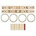 Idena - Ringwurf-Spiel aus Holz mit 9 Spielstäben und 4 Ringen aus Sisal, Geschicklichkeits-Spiel für Kinder und Erwachsene, beliebtes Outdoor-Sportspiel für den Sommer, im Garten oder Park