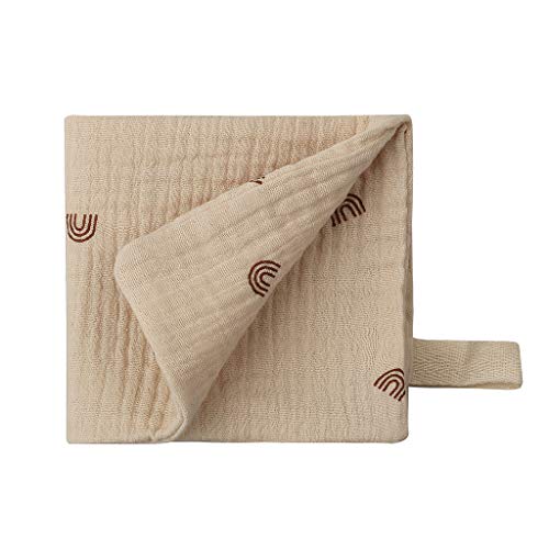 Reoyloep Muslin Cloths for Baby 1 Pack Muslin Squares 23x23cm/9.06"x9.06" Baby Burp Cloth Cotton Facial Towels Super Soft
