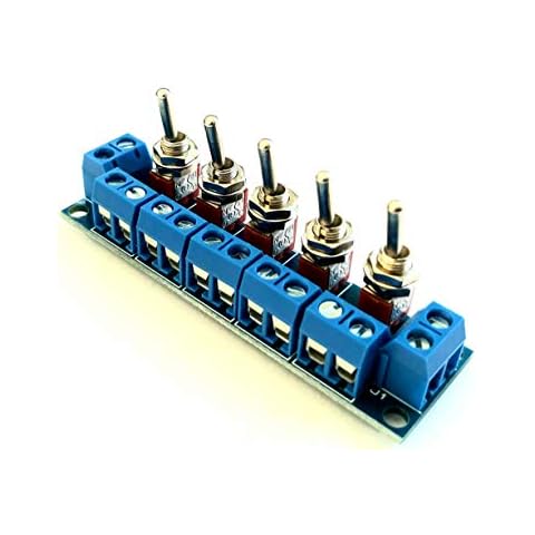 Rk Education RKswitch1 V2 Toggle Switch Module for Model Railway Ideal for lighting, accessories - Threaded Toggles Constructed Cover