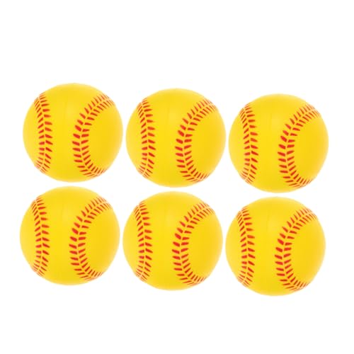 GOOHOCHY Soft Foam Baseballs 6 Pack Mini Softballs for Boys and Girls Softball Practice Equipment for Hitting Pitching Safe for Indoor Play Boosts Coordination