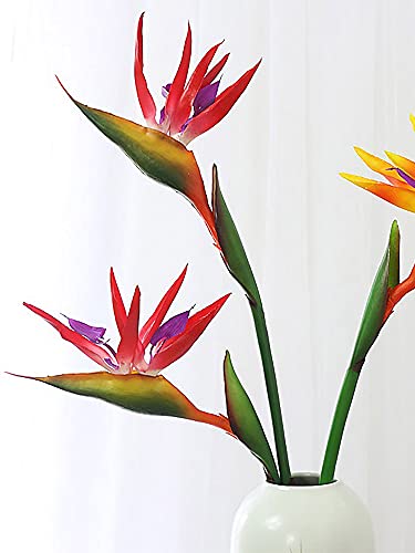 Atroy Artificial Flowers Strelitzia Stems, Fake Bird Of Paradise Plant, Simulation Bird Of Paradise High-End Flower Arrangement For Home Party Office Decoraion. #TOP4