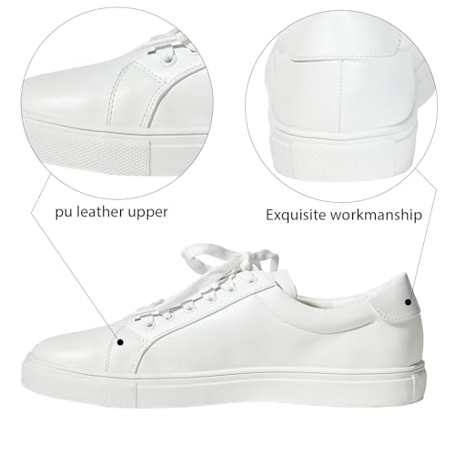 YZ Classic White Sneakers for Women PU Leather Tennis Shoes Low Top Casual Shoes3