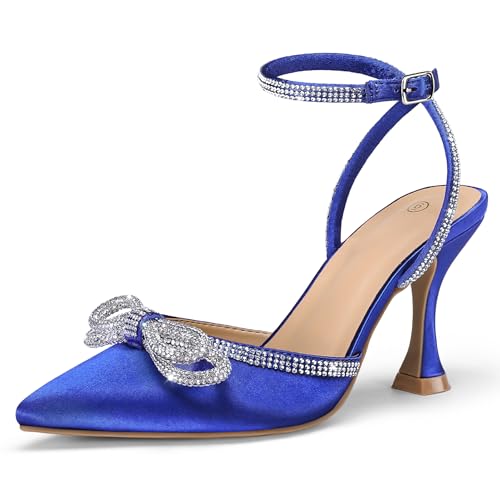 mysoft Rhinestone Bow Pumps