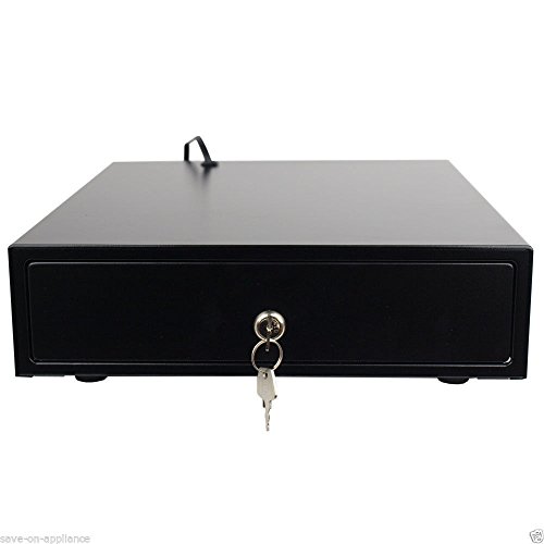 Angel Pos 12 Inch Automatic POS Cash Drawer Compact Portable Cash Register Till Draw Box, 24V RJ11/RJ12 Cable, Keys and Lock with Removable Coin Tray - Thumbnail 4