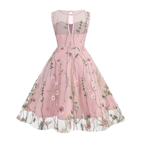 Flower Girls Mesh Floral Embroidered Tulle A Line Dress for Wedding Birthday Party Gown Bridesmaid Pageant Communion3