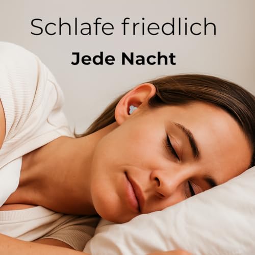 Rooth C&P Ohrstöpsel zum Schlafen – Anti-Schnarch-Silikon-Ohrstöpsel – 25 dB Lärmminderung – Bequemer Tag & Nacht – Einfaches Einsetzen & Entfernen – 100X wiederverwendbar- BOLLSEN Gehörschutz