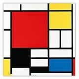  ZXMDP Piet Mondrian, sans titre, toile Art Tableaux à l\'huile œuvre affiche décorations murales maison salon décor photo 30x30 cm sans cadre