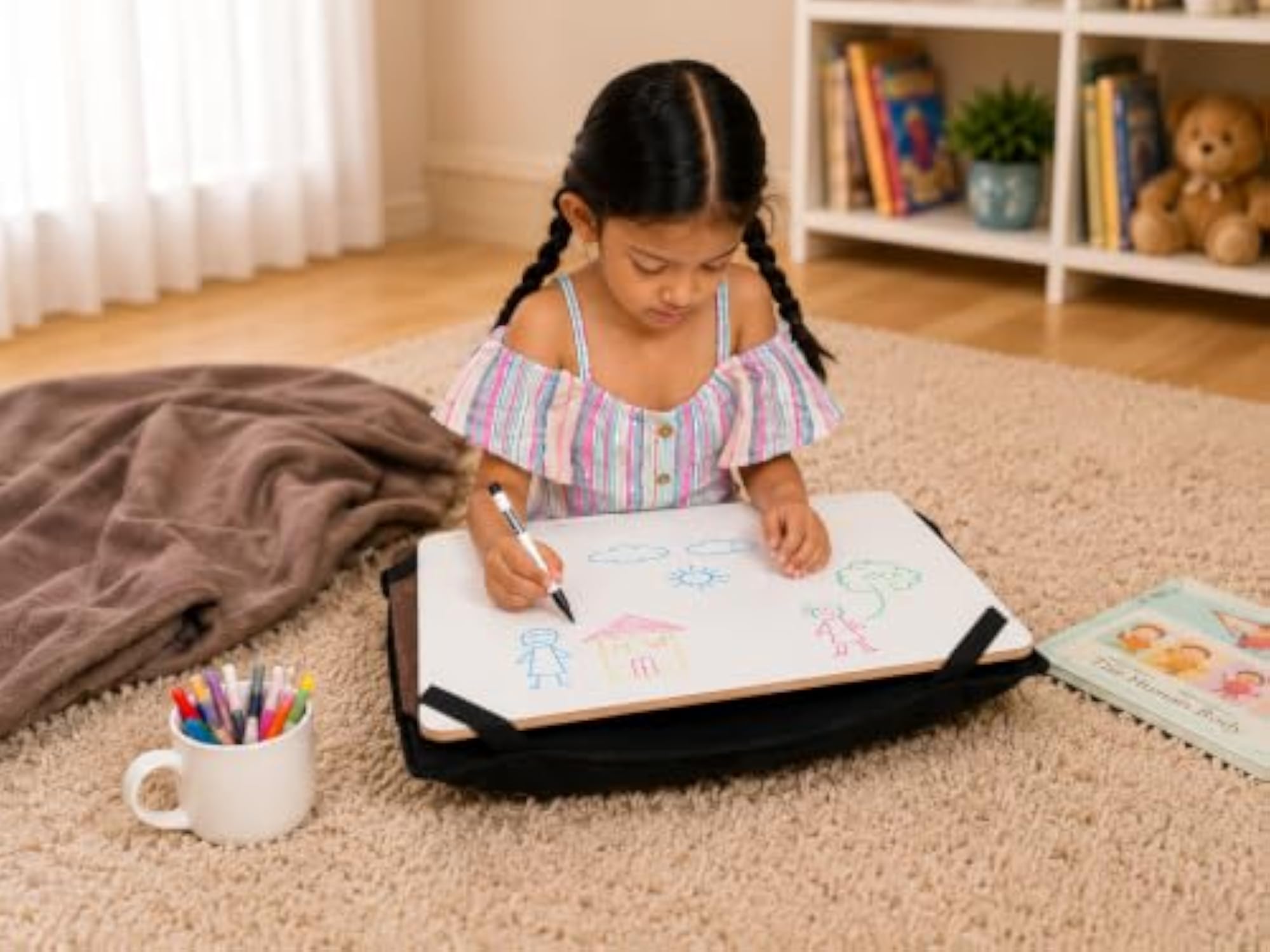 White Board Lap-Cushion for Study and Writing