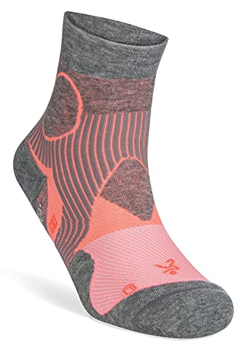 Balega Athletic Support Compression Fit Performance No Show Running Socks For Men And Women (1 Pair), Sherbet Pink/Midgrey, Medium #TOP4