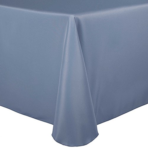Ultimate Textile 60 x 84-Inch Oval Polyester Tablecloth, Slate