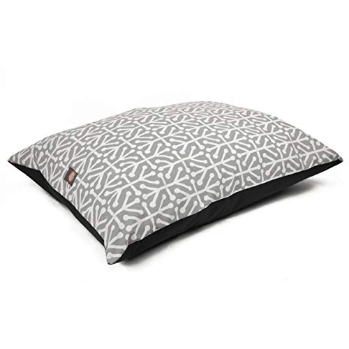 Image of Majestic Pet Rectangle Large Dog Bed Washable - Non Slip Comfy Pet Bed - Dog Crate Bed Super Value Pillow Dog Bed - Dog Kennel Bed for Sleeping - Dog Bed Large Breed 46 x 35 Inch - Aruba Gray
