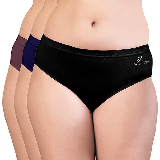 Image of Mid Rise Hipster Panties Pack of 3 | Panties for Women Combo Pack - PED1001