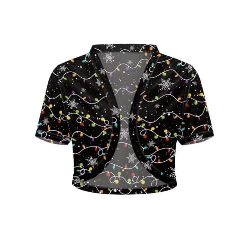 Image of Womens Short Sleeve Bolero Shrug Open Front Knit Cropped Cardigan Shoulder Cover for Dress Cute Casual Knit Cover Up