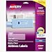 Avery Matte Frosted Clear Address Labels for Inkjet Printers, 1-1/3" x 4", 140 Labels (18662)