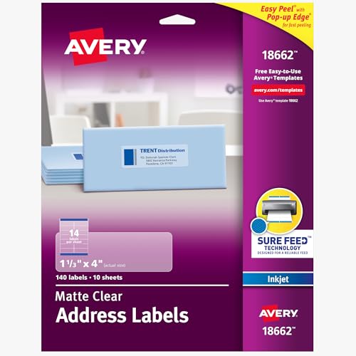 Étiquettes d'expédition vierges Avery anti-bourrage et invisibles sur vos enveloppes