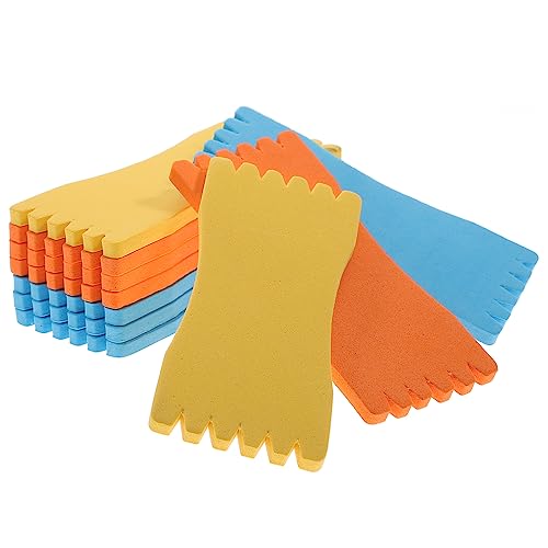 Mipcase 10Pcs Sponge Wrapped Wire Fishing Line Board Spool Winding Board Accessories for Organizing Fishing Lines and Leaders Lightweight and Quick Drying Random Colors