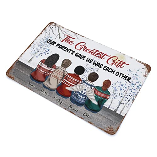 Plaque de Noël personnalisée en aluminium déco vintage pour homme man cave bar et pub