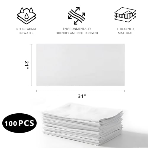 Image of Bird Cage Liner, 100PCS 31 inch x 21 inch Disposable Newsprint Paper, Bird Bedding, Rabbit Cage Liner, Small Animal Bedding for Long-Lasting Use, Newsprint Texture (100 PCS)