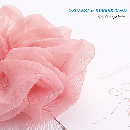 Goshell MYT-0710006 12 Packs Hair Scrunchies Oversized Extra Large Soft Organza Scrunchy Hair Bands Scrunchy Hair Ties Ropes Elastics Ponytail Holder Hair Accessories Headbands thumb #2
