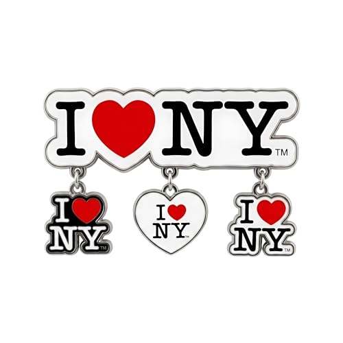 Imán decorativo I Love NY, 2 pulgadas, multicolor