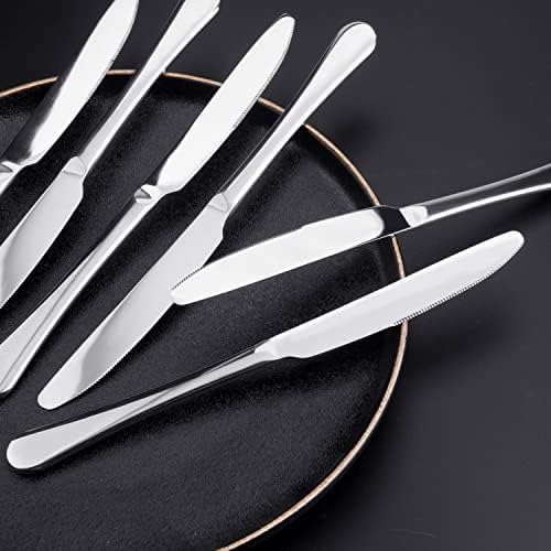 FOXAS Set of 6 Table Knives, Stainless Steel Dinner Knives, 23CM Stainless Steel Table Knife, Heavy-duty Table Cutlery Set, Bon Appétit Series