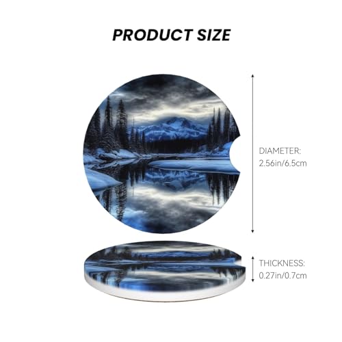 2 Pack Posavasos de Cerámica para Portavasos de Coche miniatura 3