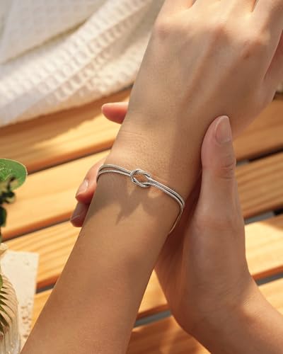 Tarsus Love Knot Friendship Bracelets, Best Friend Birthday Mothers Day Christmas Jewelry Friendship Gifts for Women Bff Bestie3