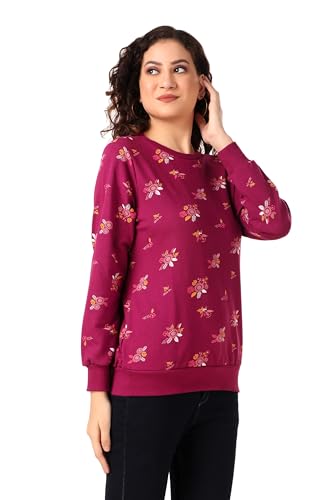 Image of Stories.Label Women Sweatshirt Full Sleeve | 100% Cotton Printed Winter Wear for Women | Casual Round Ribbed Neck Pullover Graphic Sweatshirt Tops | Regular & Plus Size (S-5XL)