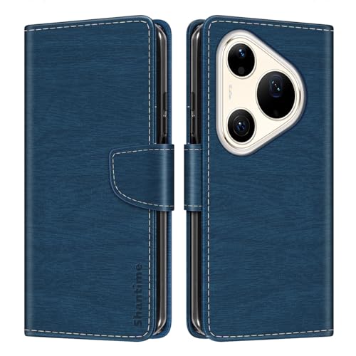 Shantime ���U�[���z�P�[�X Huawei Pura 90 Pro Max 4G �Ƃ̌݊������� �J���t���蒠�^ �J�[�h���[ �}�O�l�b�g�� �S�ʕی�V�F��(�u���[)