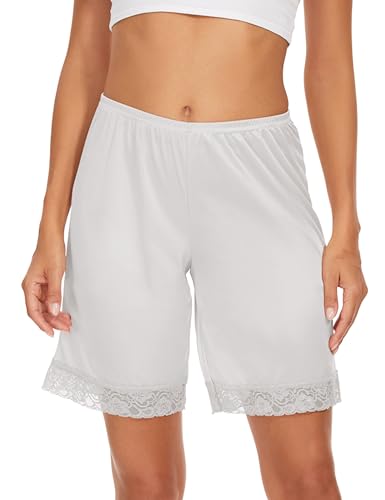 Image of GYS Slip Shorts Culotte for Women Split Skirt Lace Pettipants Bloomer