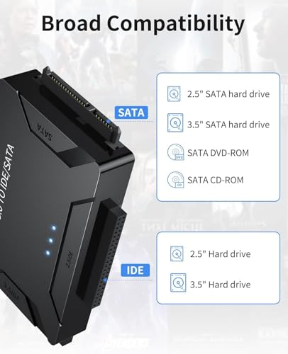Adaptador USB 3.0 a IDE y SATA para disco duro miniatura 4