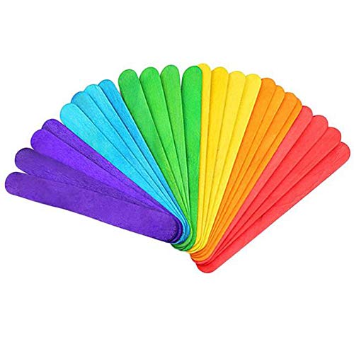 BanteyBanatey Coloured Wooden Ice Cream Popsicle Sticks for Crafts and Projects, Natural Wood, Wax Sticks | Multicolor (Broad) (Pack of 50 Sticks)-image-40
