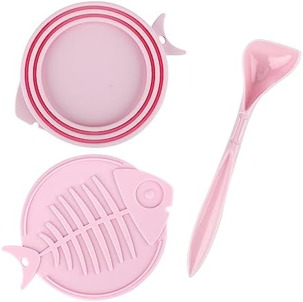 2 Stück Katzenfutter Löffel Mit Dosendeckel - BPA-frei Aus Silikon