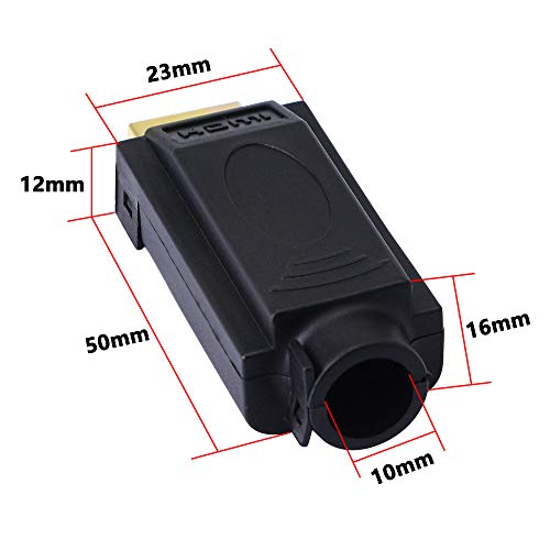 Adaptador HDMI SinLoon sin soldadura con carcasa negra miniatura 7