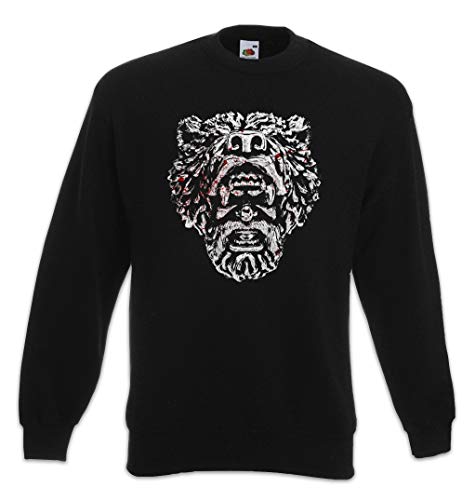 Sweatshirt Viking Bear Head au motif imprimé haute définition - Pull Urban Backwoods durable