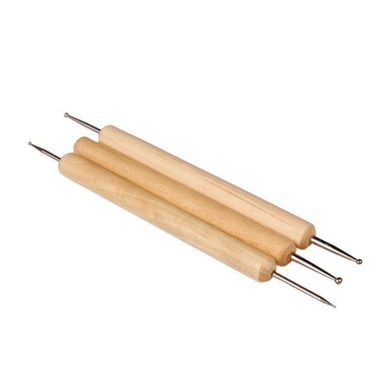 VILLCASE 3pcs Magnodots Little Spot Engraving Carving Small Dots Sculptos Rock Double Sided Tools Clay Tools Model Making Tools Sculpting Tools Pottery Art Tools Manual Pottery Tools Wooden