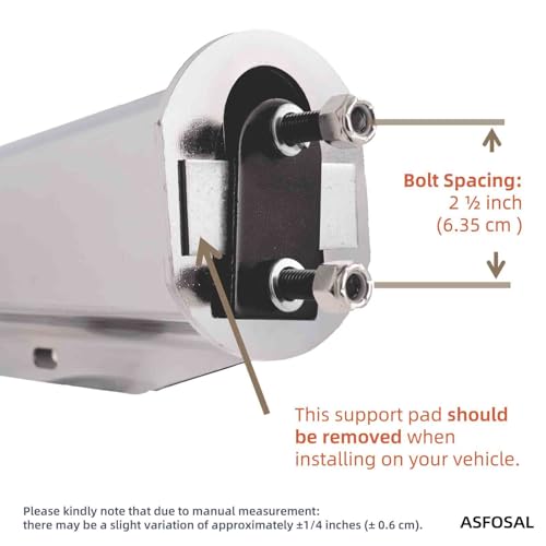 Image of Mud Flap Hangers for Semi Trucks, Heavy Duty, Nominal Length: 30 inch, 1 Pair (2 pcs) Package w /All Hardware for Mounting Brackets and Flaps (Chrome w /Reflective, 2.5 inch Bolt Spacing)