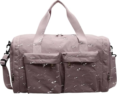 Duffle Bag Folding Design, Lightweight with Carry Handles, for Sports, Hiking, Weekend, Airplane, and Camping, 25X45X21cm (Maroon)3