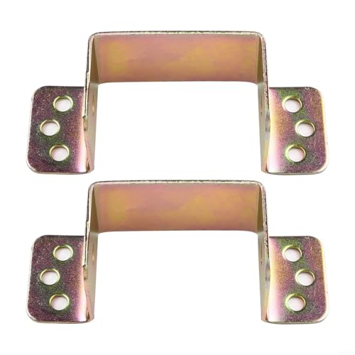 Soportes de conector de cama en forma de U, paquete de 2 unidades para componentes de fijación de viga central para asegurar la estructura del marco de la cama (50 mm)