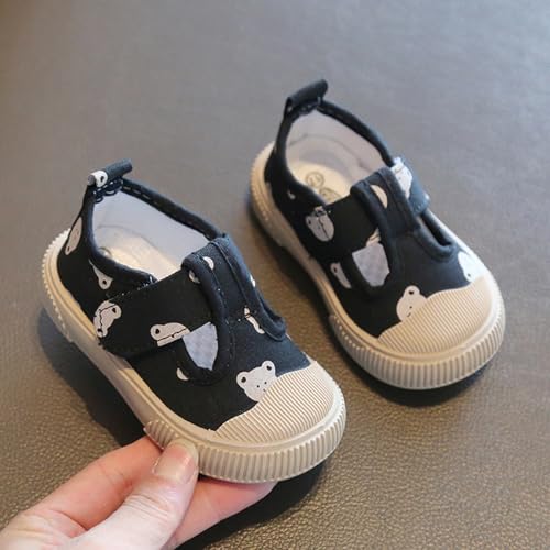 Toddler Girls T-Strap Canvas Sneakers for Little-Kids Classic Lightweight Comfortable Non-Slip Flat𝘀 Casual Shoes2